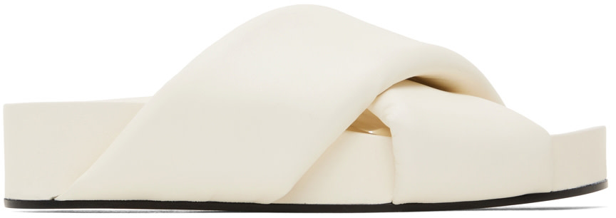 Jil Sander - Off-White Oversize Wrapped Slides