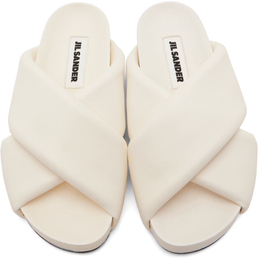 Jil Sander - Off-White Oversize Wrapped Slides