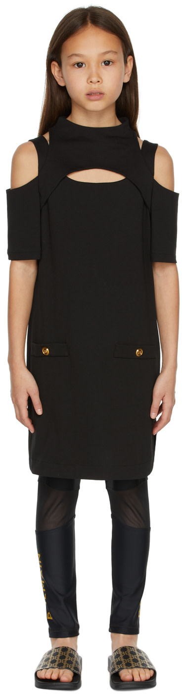Balmain - Enfant | Robe noire à découpes