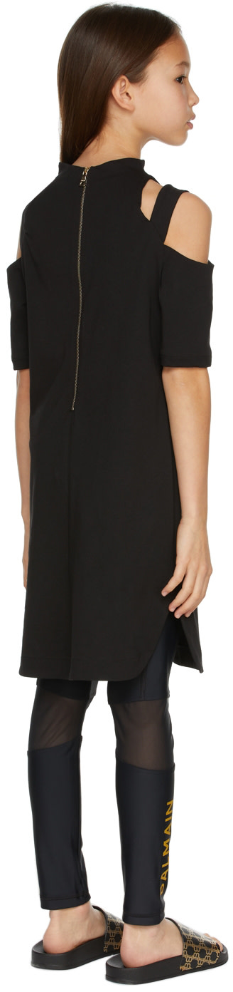 Balmain - Enfant | Robe noire à découpes