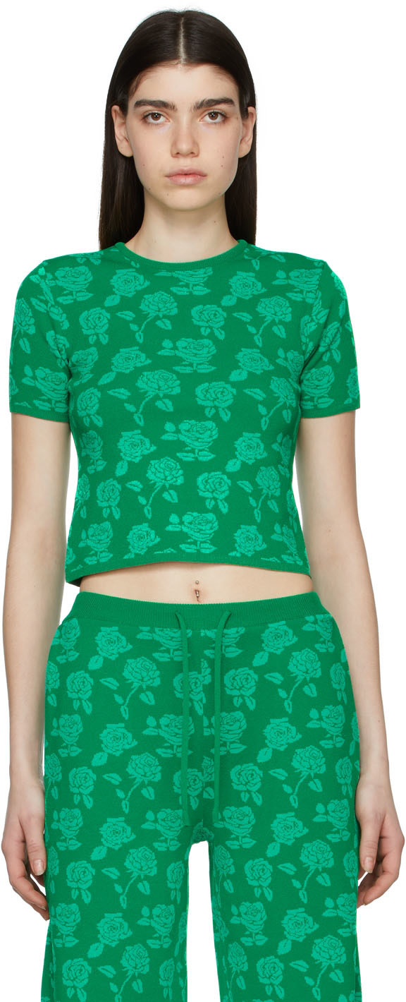 Pushbutton - T-shirt vert en polyester