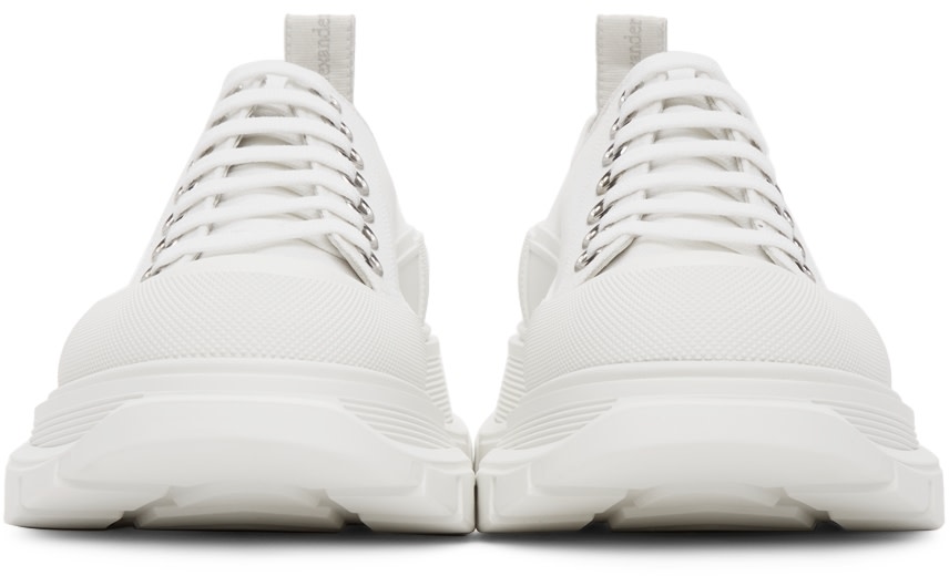 McQueen - Baskets blanches à semelle crantée