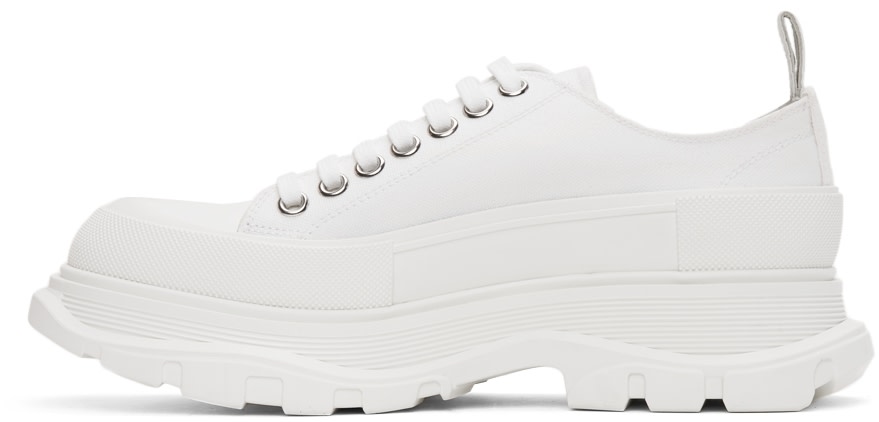 McQueen - Baskets blanches à semelle crantée