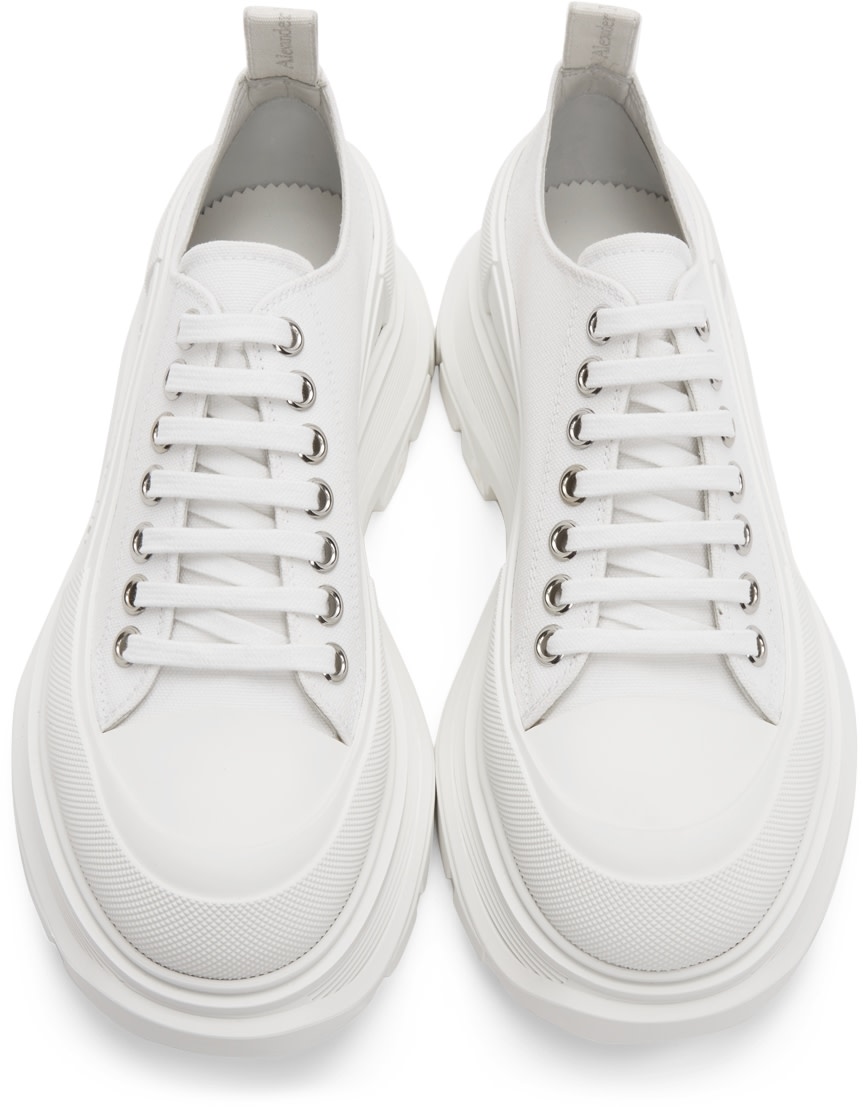 McQueen - Baskets blanches à semelle crantée