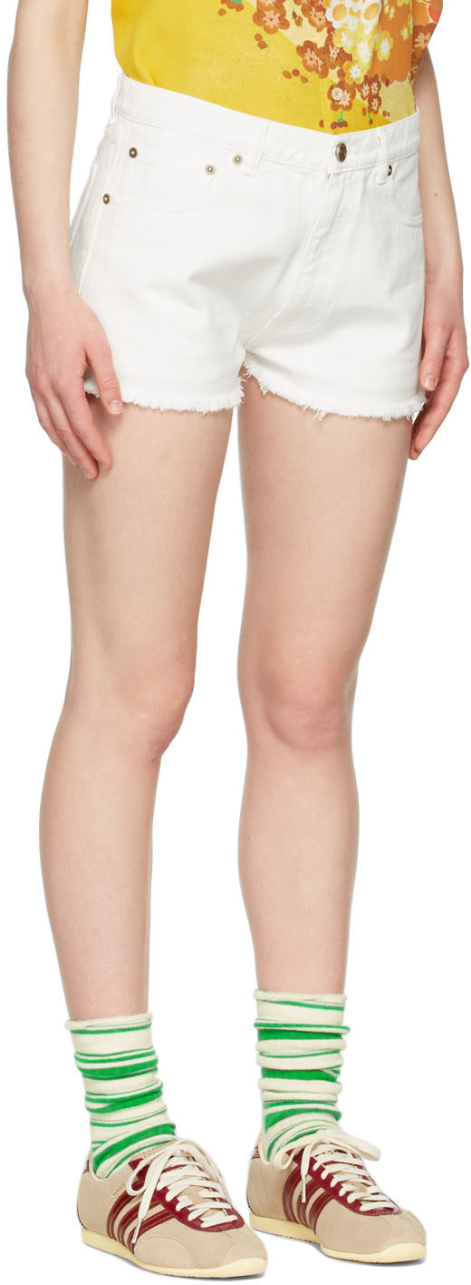 ERL - Short blanc en denim