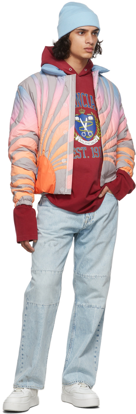 ERL - Grey & Orange Sun Bomber Jacket