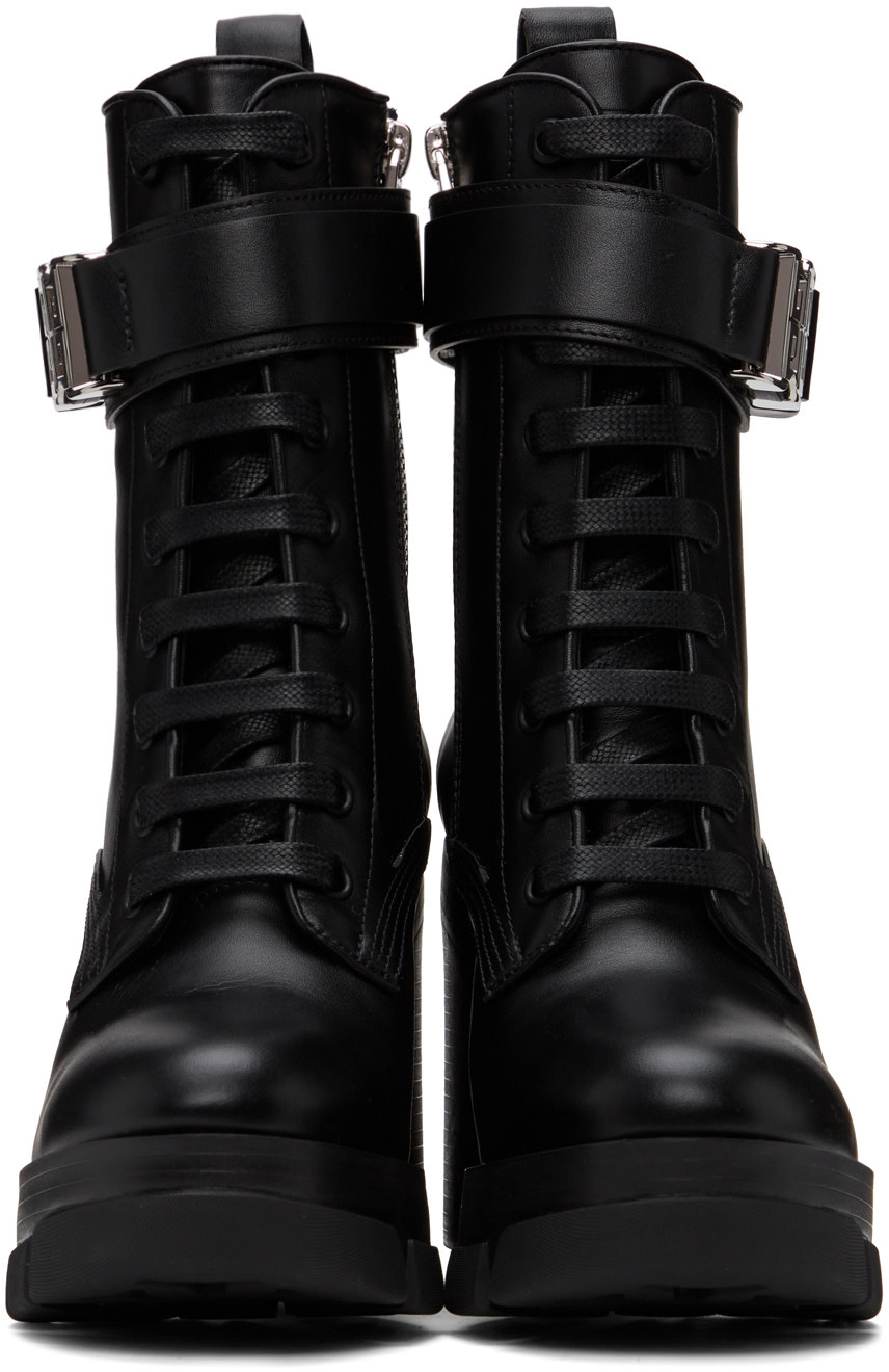 Givenchy - Black Terra Heel Combat Boots