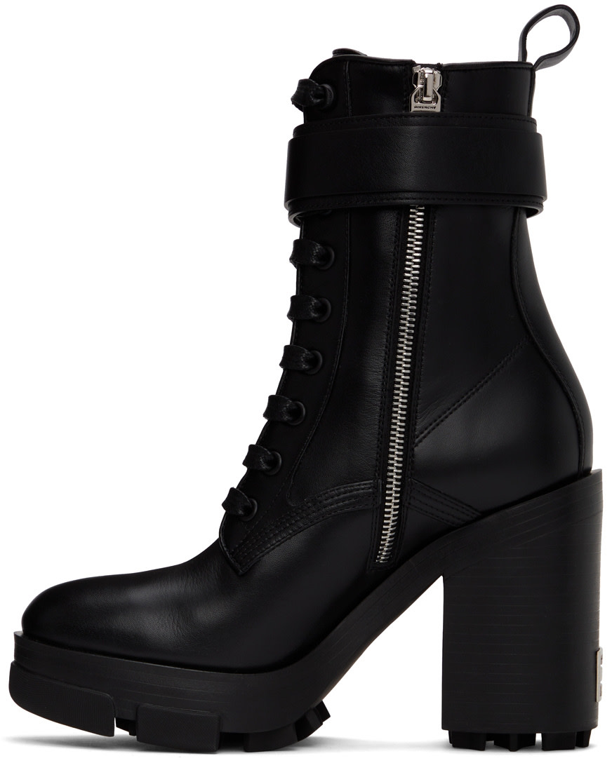 Givenchy - Black Terra Heel Combat Boots
