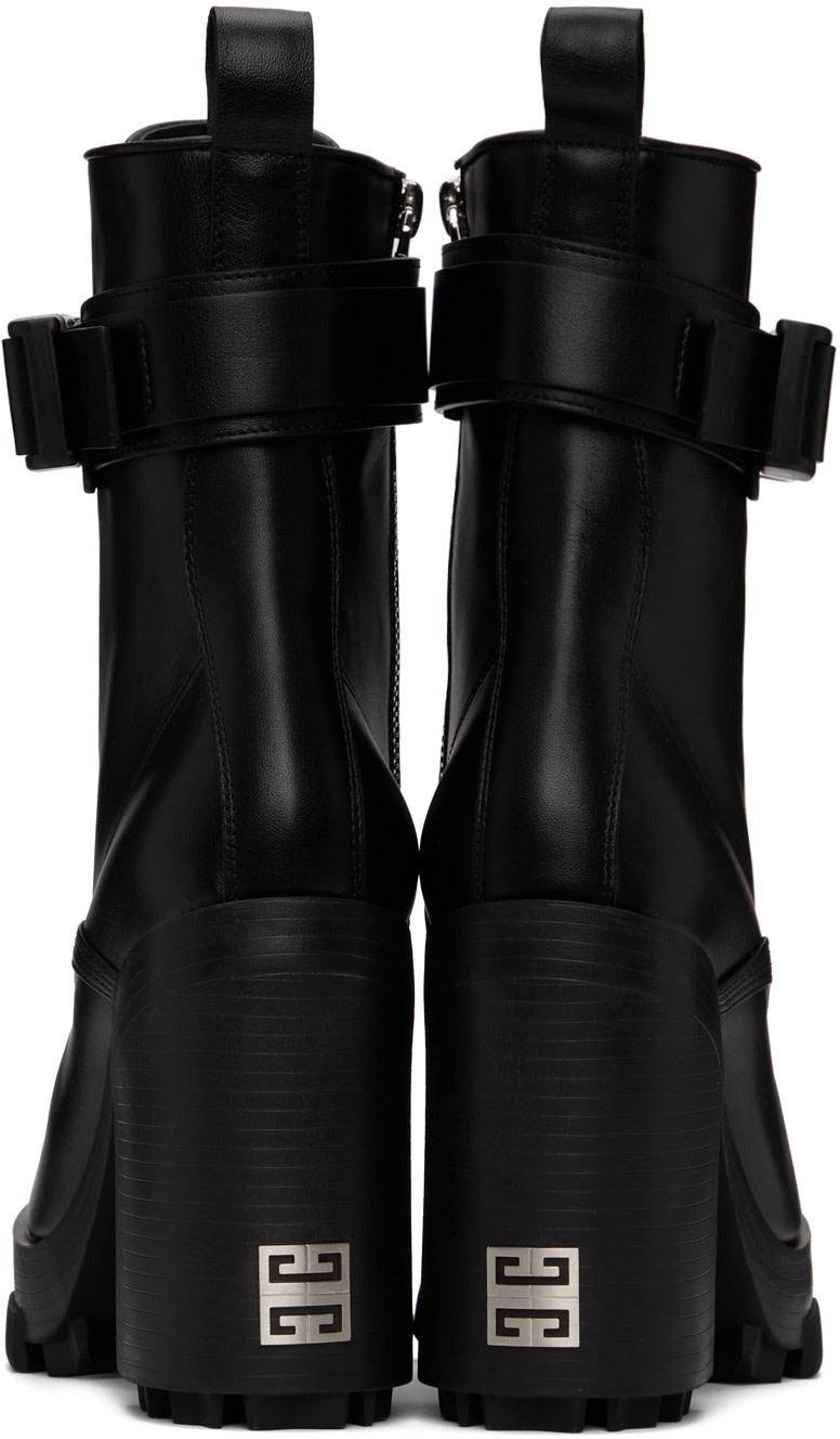 Givenchy: ブラック Terra ヒール コンバット ブーツ | SSENSE 日本