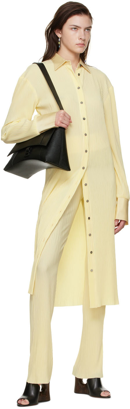 Atlein - Robe midi jaune en polyester