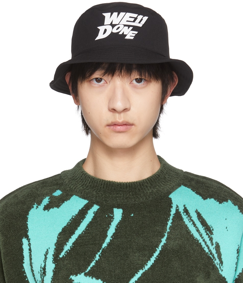 We11done - Black Basic Logo Bucket Hat