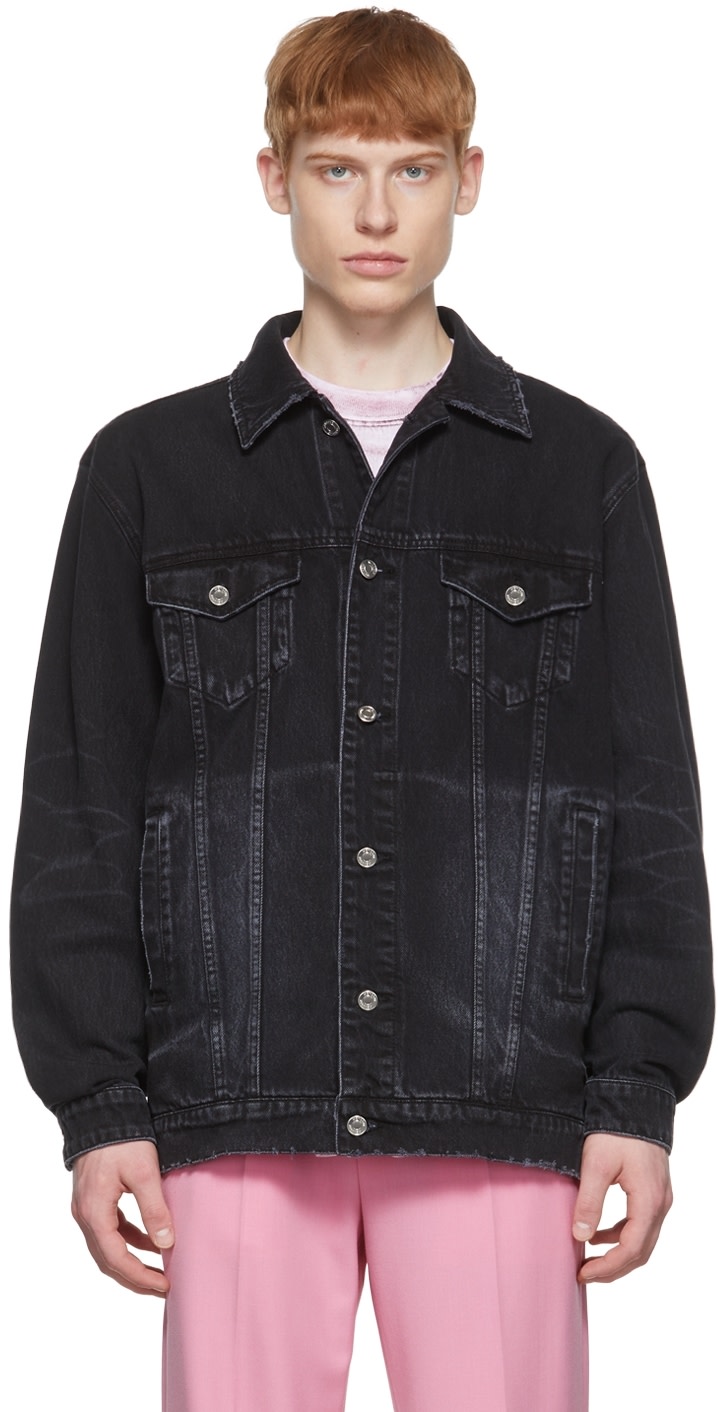 We11done - Blouson noir en denim