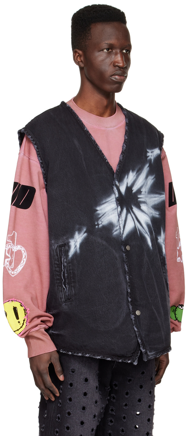 We11done - Veste noire en coton