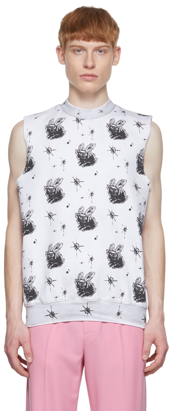 We11done - Gilet blanc en coton