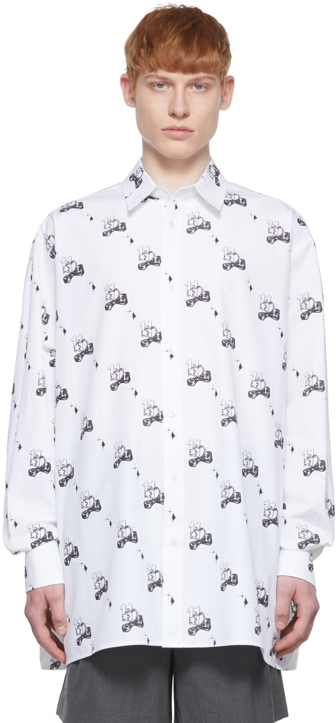 We11done - Chemise blanche en coton