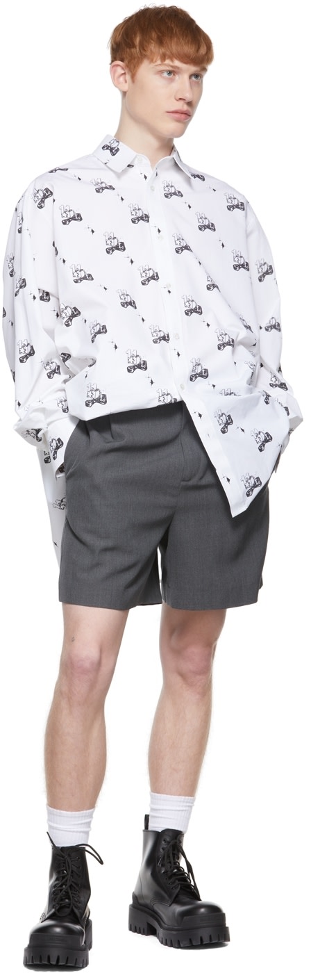 We11done - Chemise blanche en coton
