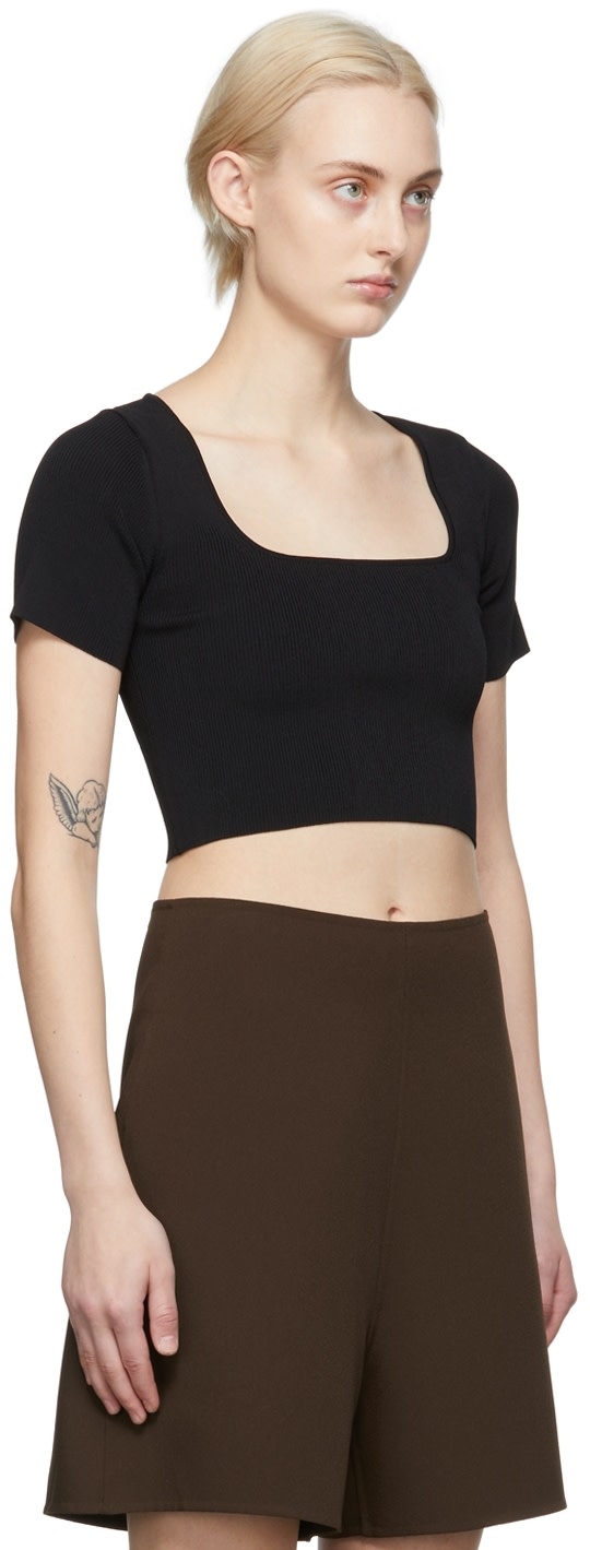Arch The - T-shirt écourté noir