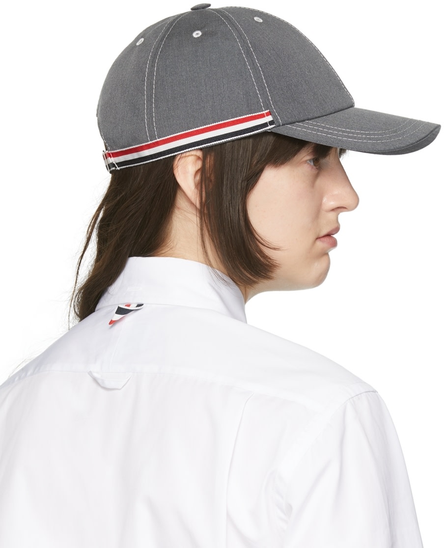 Thom Browne - 그레이 패널 볼캡