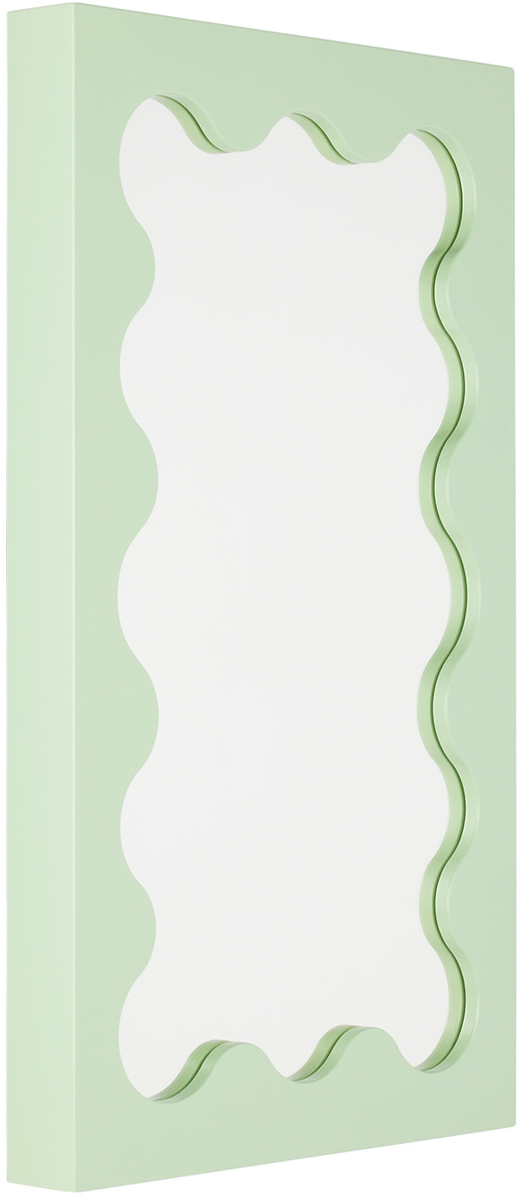 Gustaf Westman Objects - Mini miroir vert à bords ondulés