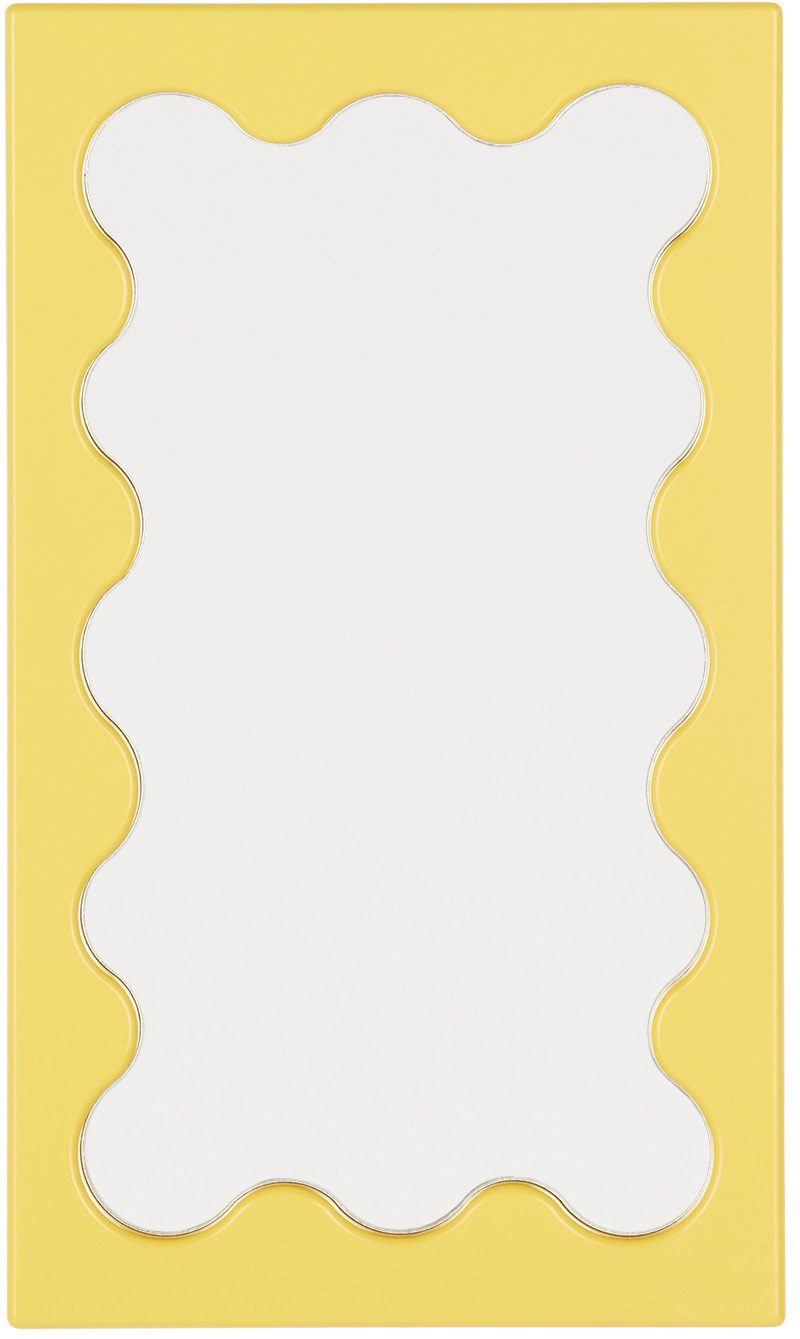 Gustaf Westman Objects - Micro miroir jaune à bord ondulé exclusif à SSENSE
