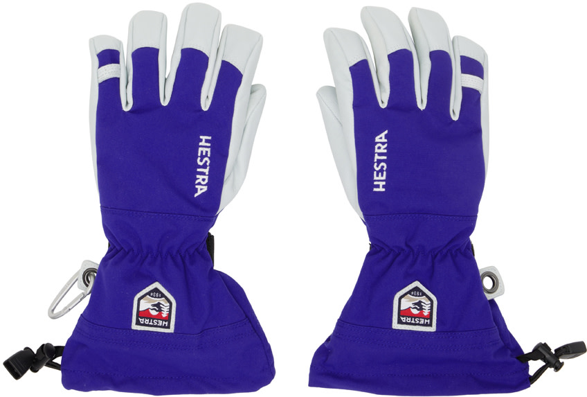Hestra - Gants Heli bleu et blanc cassé