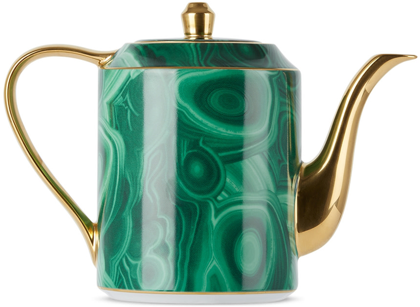 L'OBJET - 绿色 Malachite 茶壶 1.2L