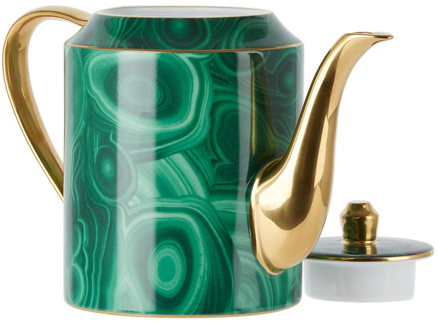 L'OBJET - 绿色 Malachite 茶壶 1.2L