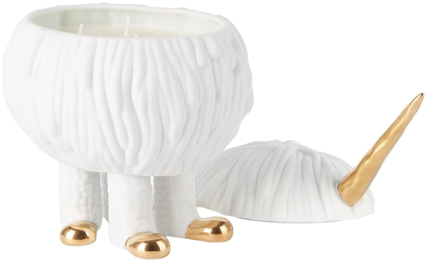 L’OBJET - Bougie graphique blanche à quatre mèches
