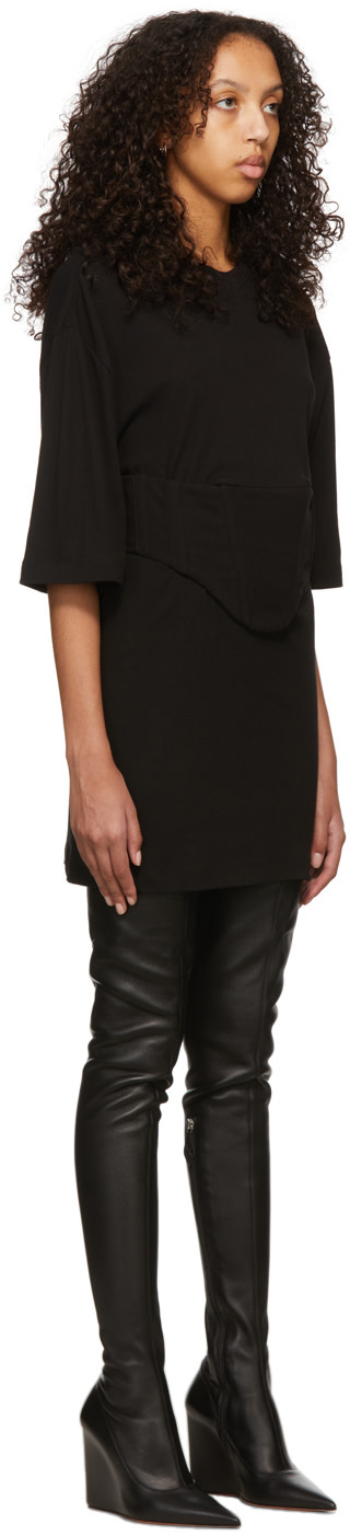 Dion Lee - Robe courte noire à corset