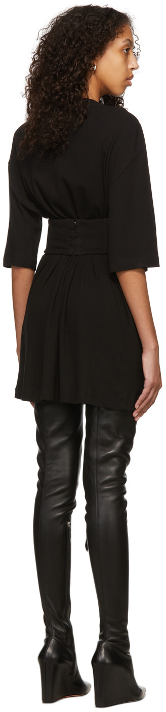 Dion Lee - Robe courte noire à corset
