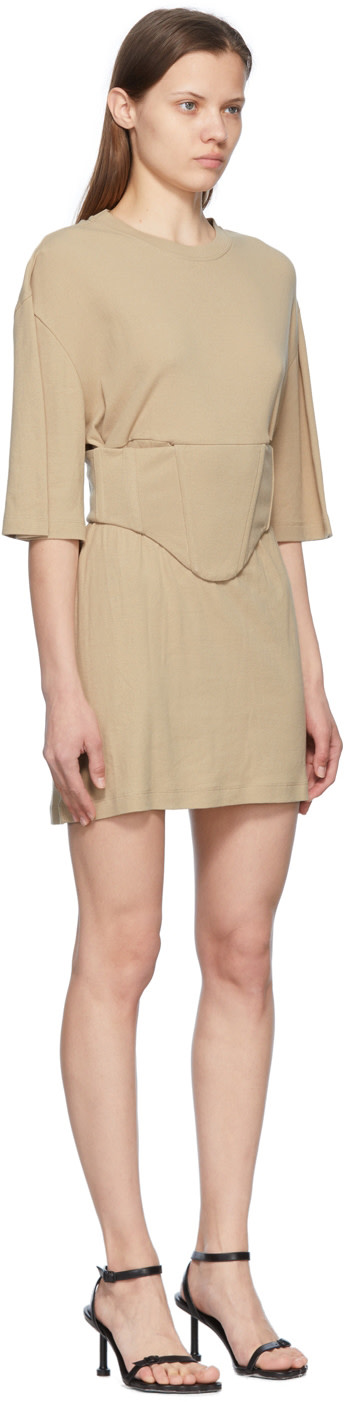 Dion Lee - Robe courte brune en coton