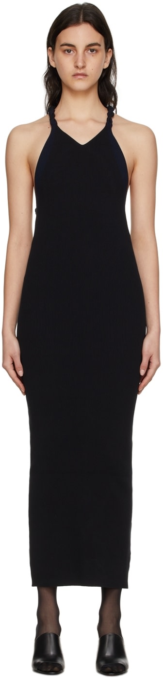 Dion Lee - Robe midi noire en coton