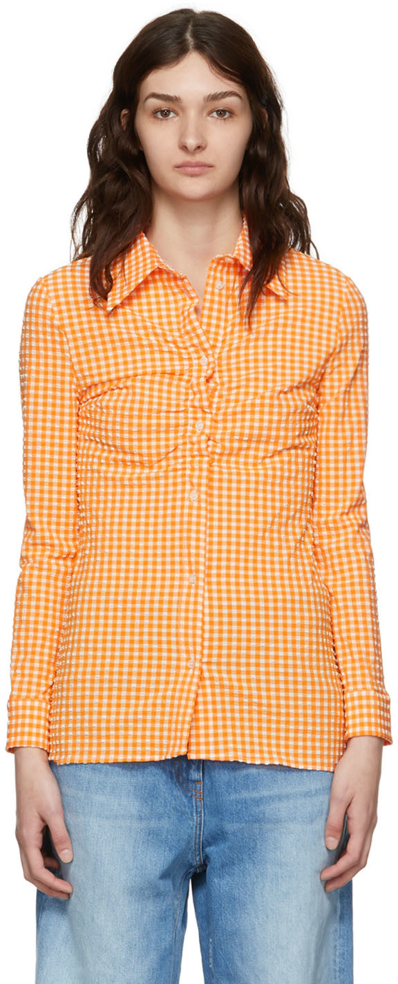 MSGM - Chemise orange en polyester