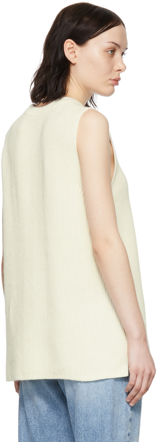 6397 - Pull blanc cassé en coton bio