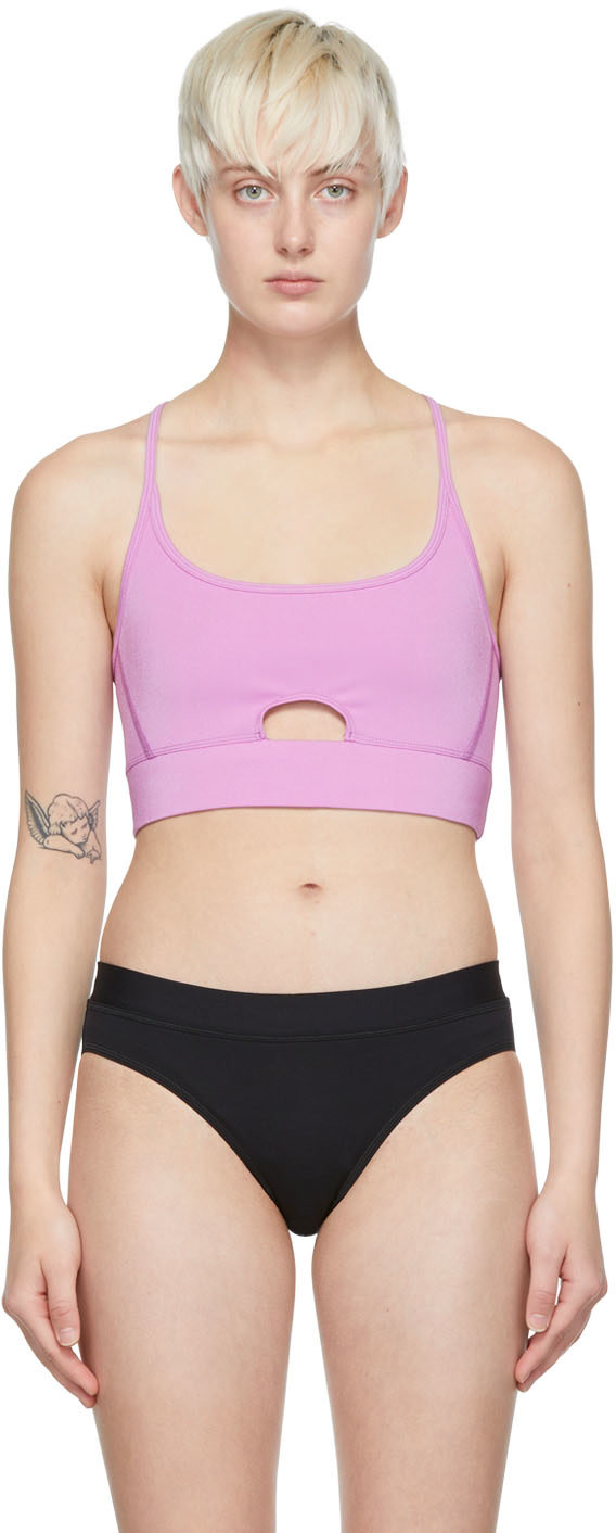 OTTI - Haut de bikini mauve en nylon