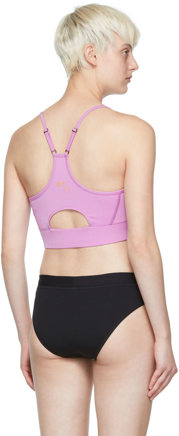 OTTI - Haut de bikini mauve en nylon