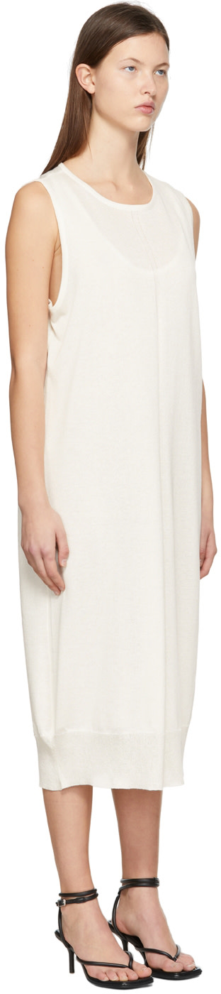 System - Off-White Rayon Midi Dress