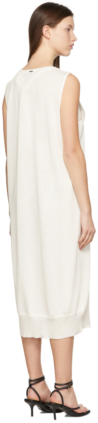 System - Off-White Rayon Midi Dress
