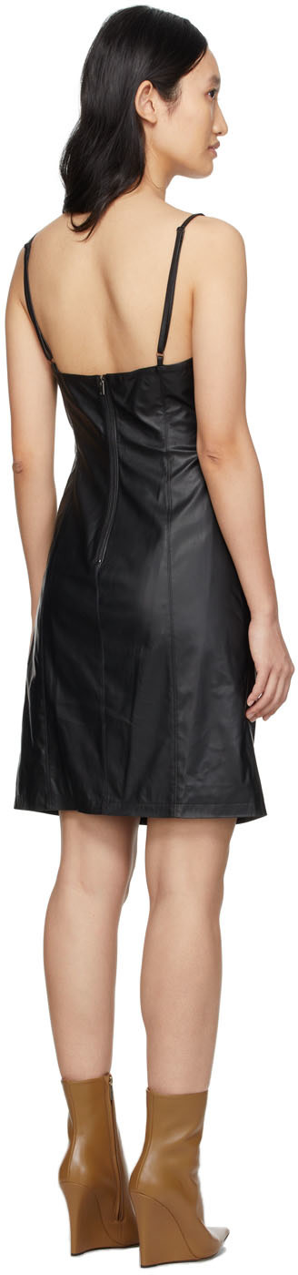 DRAE - Robe courte noire à effet ruché