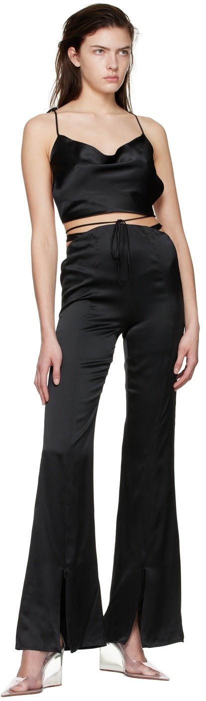 SUBSURFACE - Pantalon noir à ruban exclusif à SSENSE