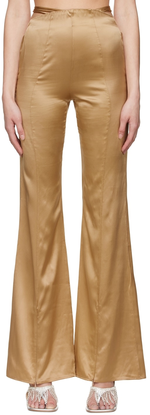 SUBSURFACE - Pantalon doré à ruban exclusif à SSENSE