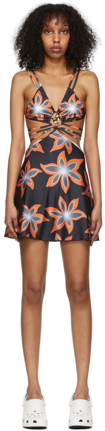 Chopova Lowena - Robe courte Gravity noire exclusive à SSENSE