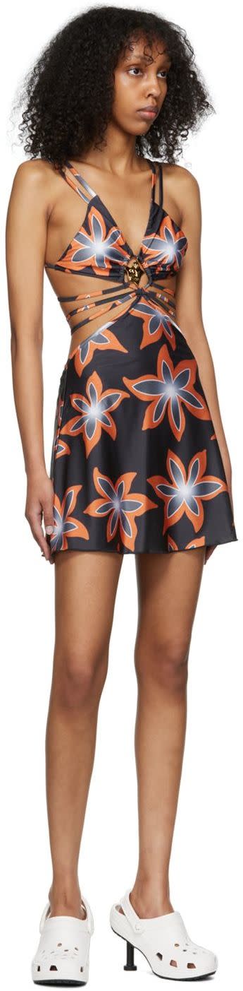 Chopova Lowena - Robe courte Gravity noire exclusive à SSENSE