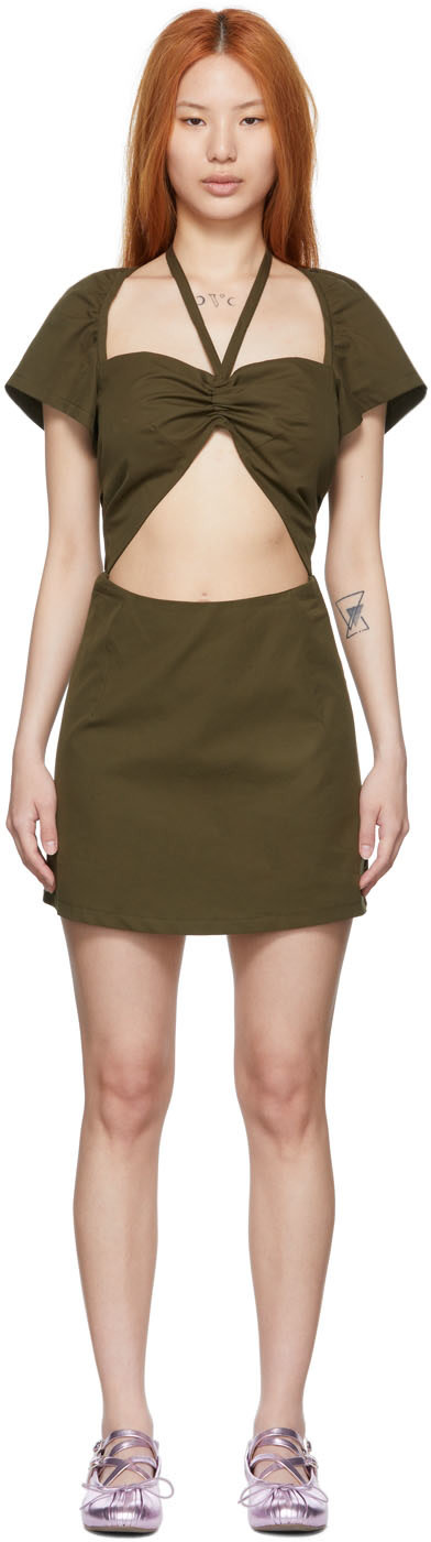 Rose Murdoch - Robe courte Sasha kaki