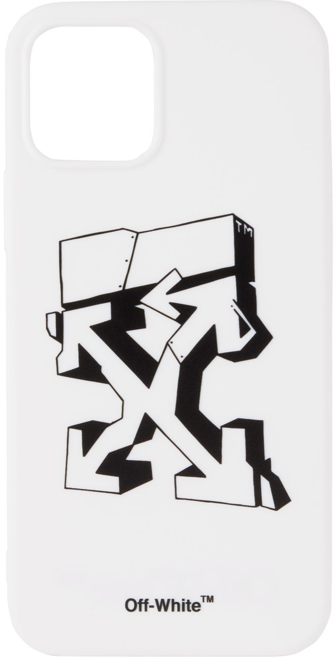 Off-White - Étui pour iPhone 12/12 blanc à quatre flèches