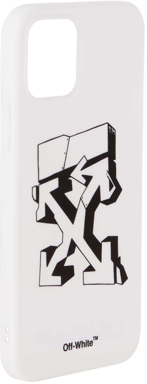 Off-White - Étui pour iPhone 12/12 blanc à quatre flèches
