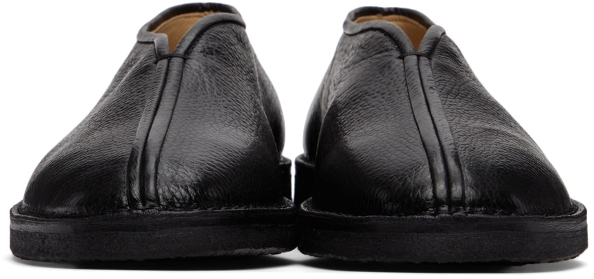 LEMAIRE - Black Leather Piped Slippers