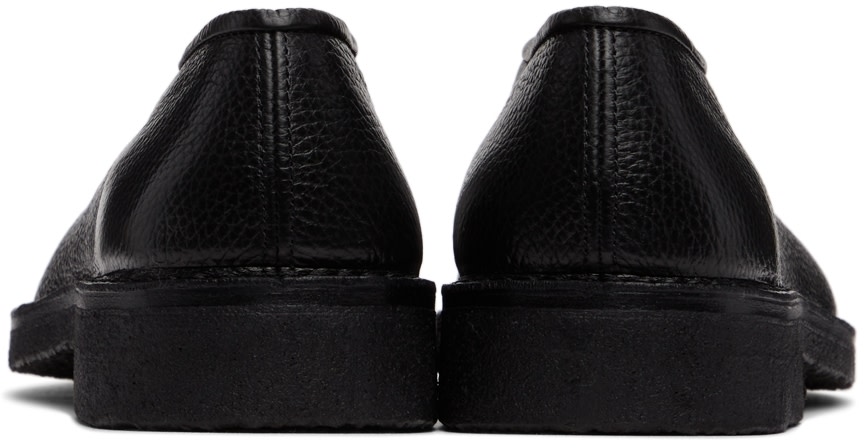 LEMAIRE - Black Leather Piped Slippers