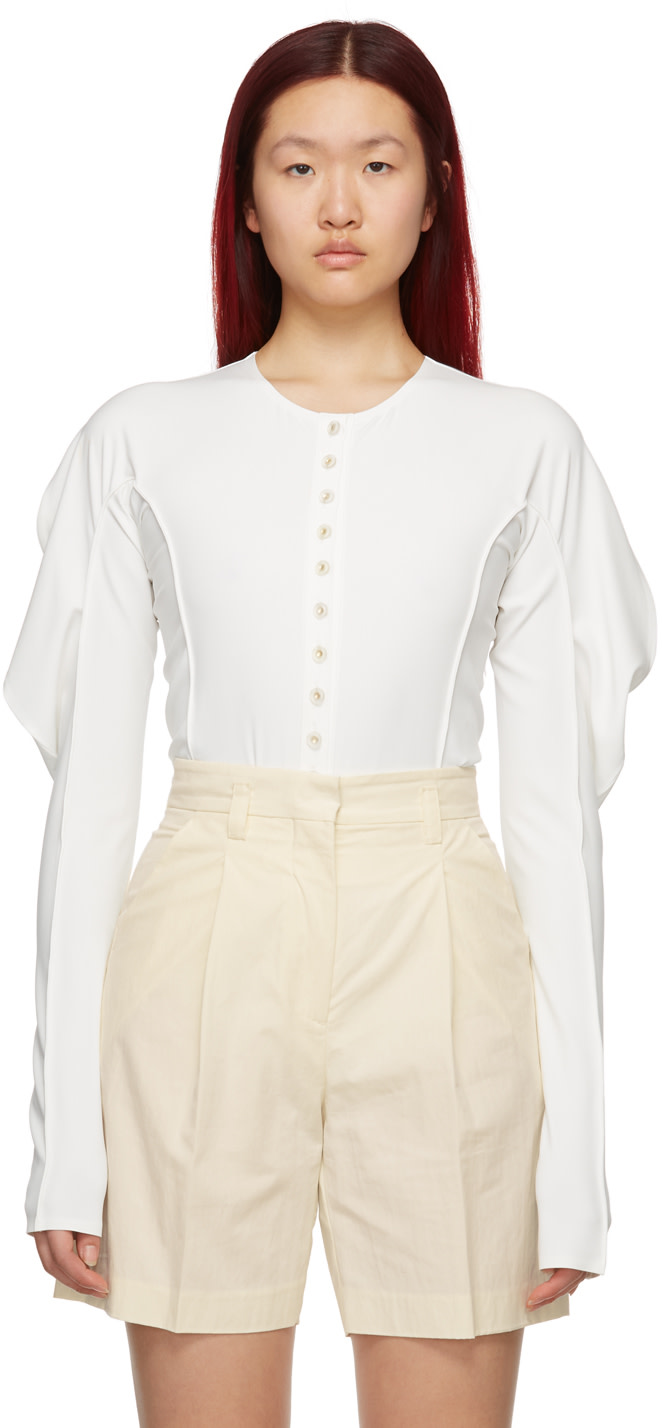 LOW CLASSIC - Justaucorps blanc à boutons