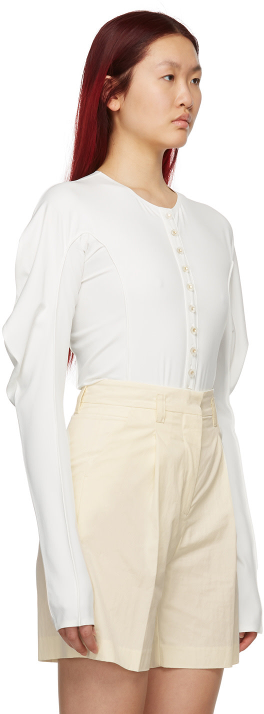LOW CLASSIC - Justaucorps blanc à boutons